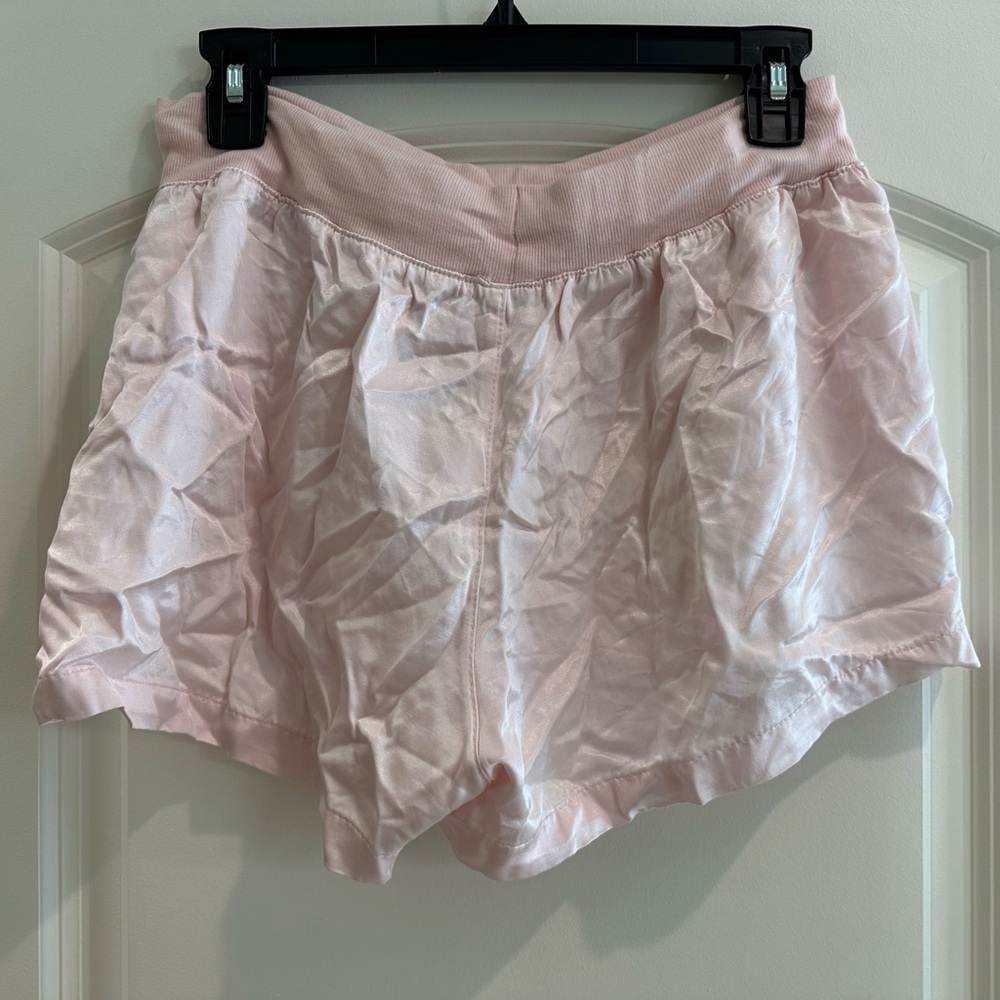 PJ Harlow Mikel Pink Satin Sleep Shorts - Picture 5 of 7
